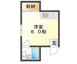 旭コーポ ワンルームの間取図画像