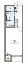 クレイノシャイン万倍 1Kの間取図画像
