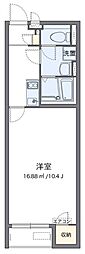 グランドゥール備前 1Kの間取図画像