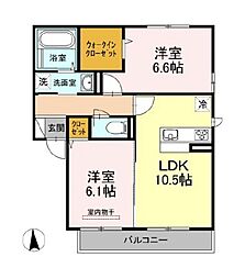 シートピア2 2LDKの間取図画像