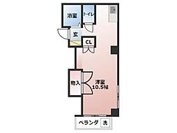 メゾン富田町 ワンルームの間取図画像