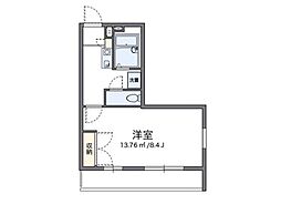 レオパレスグランドール早島 1Kの間取図画像