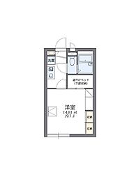 レオパレスイシハラ3 1Kの間取図画像