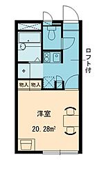 レオパレス谷万成 1Kの間取図画像