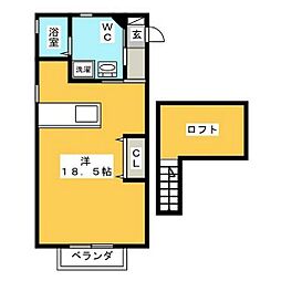 ラ・パルテール奉還町壱番館 ワンルームの間取図画像