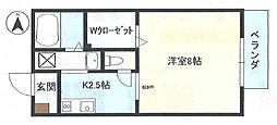 えとあはうすびぃ 1Kの間取図画像