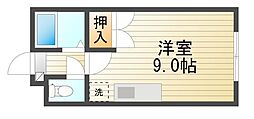 グリーンパレス津島西 1Kの間取図画像