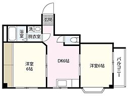 FELIO 2DKの間取図画像