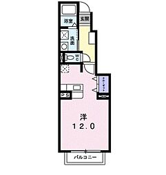 ミルフィーユ ワンルームの間取図画像
