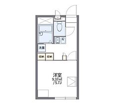 レオパレステラ 1Kの間取図画像