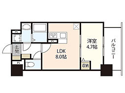 MAYFAIR田町 1LDKの間取図画像