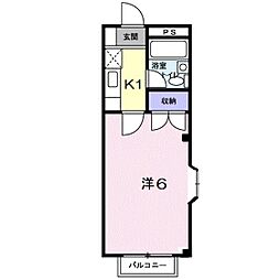 エルディム宿 1Kの間取図画像