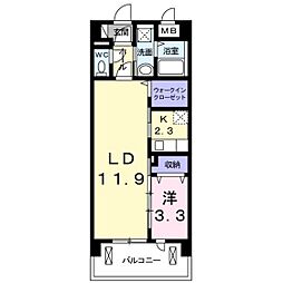 レジデンス西川 1LDKの間取図画像