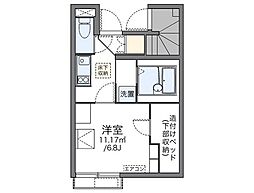 レオネクストさくらや4 1Kの間取図画像