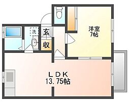 メゾン瀬戸A 1LDKの間取図画像