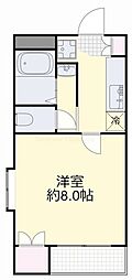 サンガーデン青江 1Kの間取図画像