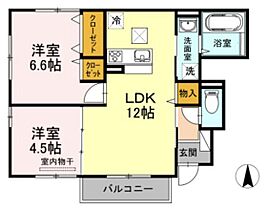 岡山県岡山市南区西市（賃貸アパート2LDK・1階・52.20㎡） その2