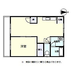 辰巳ハイツ 1LDKの間取図画像