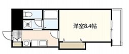 アンブシュール京橋 1Kの間取図画像