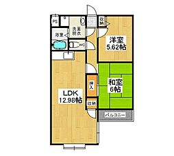 メゾンドール青江 2LDKの間取図画像