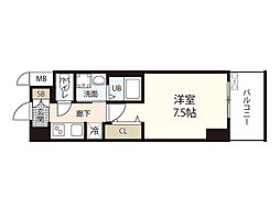S-RESIDENCE表町 1Kの間取図画像