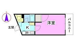 SK92 1Kの間取図画像