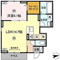 岡山県岡山市南区千鳥町（賃貸アパート1LDK・1階・49.05㎡） その2