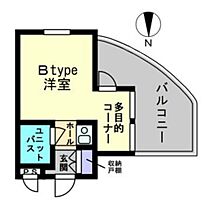 岡山県岡山市北区清心町（賃貸マンション1K・4階・22.64㎡） その2