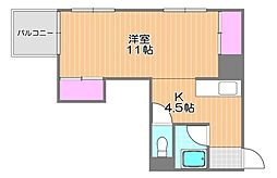 サンジェルマン番町 1Kの間取図画像