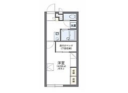 レオパレスプラスパー 1Kの間取図画像