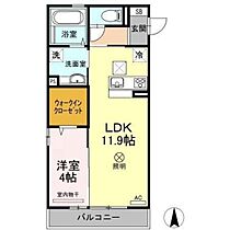 岡山県岡山市北区西崎2丁目（賃貸アパート1LDK・3階・42.00㎡） その2