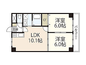 岡山県岡山市北区白石東新町（賃貸マンション2LDK・6階・48.95㎡） その2