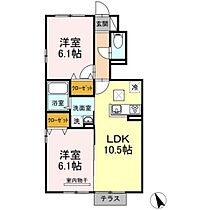 岡山県岡山市南区迫川（賃貸アパート2LDK・1階・50.68㎡） その2