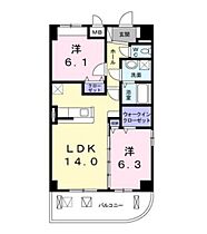 岡山県岡山市南区浜野3丁目（賃貸マンション2LDK・2階・61.52㎡） その2