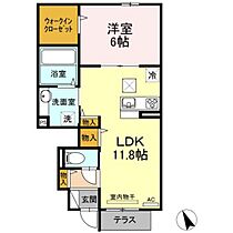 岡山県岡山市南区福成1丁目（賃貸アパート1LDK・1階・45.41㎡） その2