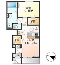 岡山県岡山市北区庭瀬（賃貸アパート1LDK・1階・46.00㎡） その2