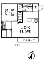 岡山県岡山市中区江崎（賃貸アパート1LDK・2階・41.35㎡） その2