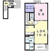 岡山県岡山市南区豊浜町（賃貸アパート1LDK・2階・43.80㎡） その2