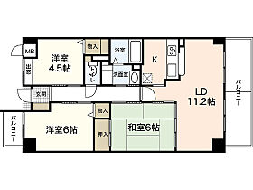 岡山県岡山市北区下中野（賃貸マンション3LDK・2階・67.10㎡） その2