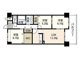 岡山県岡山市北区下中野（賃貸マンション3LDK・3階・74.42㎡） その2