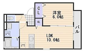 岡山県岡山市南区福富西3丁目（賃貸アパート1LDK・1階・40.43㎡） その2