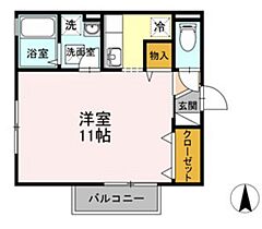 岡山県岡山市南区西市（賃貸アパート1R・2階・32.63㎡） その2