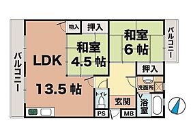 大沢マンション  ｜ 兵庫県神戸市垂水区本多聞３丁目（賃貸マンション2LDK・1階・56.70㎡） その2