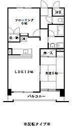 レーベンコートＡ棟 2階2LDKの間取り
