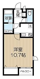 アムール　せせらぎ 1階1Kの間取り