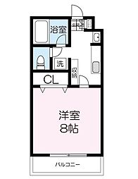 フォレストヒル北仙台 1Kの間取図画像