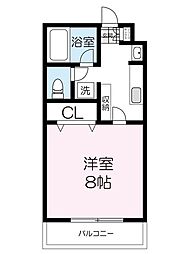 フォレストヒル北仙台 1Kの間取図画像