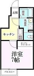 アパート 1Kの間取図画像