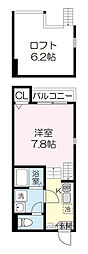 Eternal 1Kの間取図画像