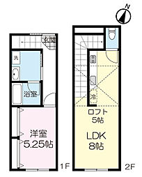 ラ・ベルメール 1LDKの間取図画像